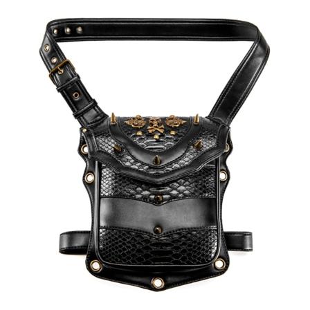 Steampunk Midjeveske Midjeveske Retro Crossbody Bag Punk Skulderveske Reise Fotturer Fanny Pack for menn og kvinner Gave