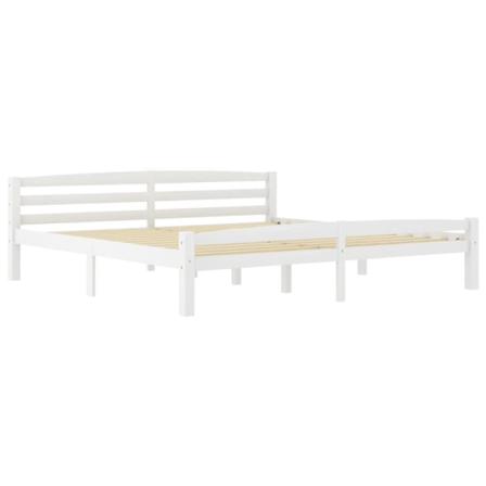Vidaxl Sängram Vit Massiv Furu 180x200 Cm Vit