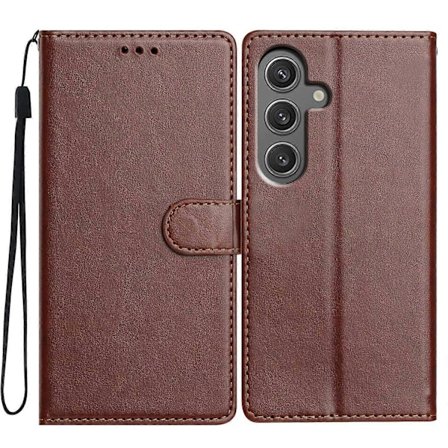 Læder telefoncover med pung, stativ og praktisk rem til Samsung Galaxy A35 5G - Grøn