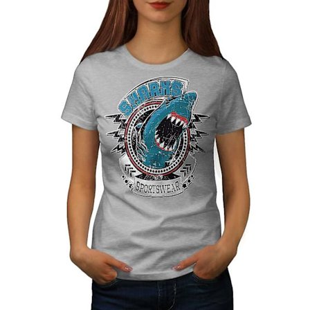 Sharks Gym Workout Dam Gråskjorta