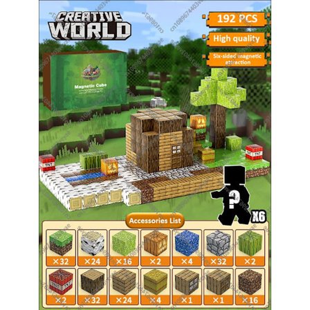 Magneettinen rakennuspalikkasarja lapsille 3+ - STEM-opetuslelu tee-se-itse-malleille ja aistileikkiin