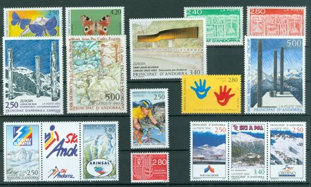 Fransk Andorra - Årgang 1993 - Postfrisk - YT 425-440