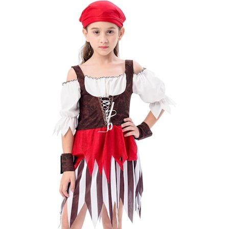 Piratkostume til børn, udklædningstøj, festtøj, til drenge og piger Ro
