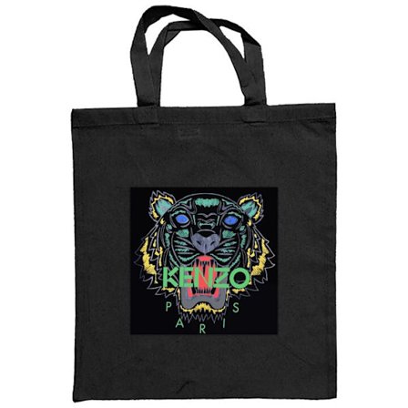 Stoffpose Kenzo Paris tiger logo plakat mote merke streetwear luksus ikonisk design svart bakgrunn kunst