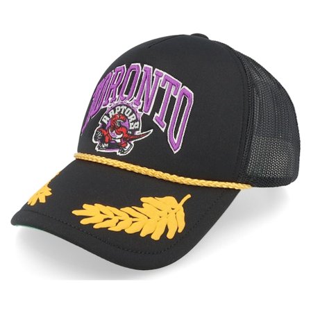 Mitchell & Ness - Toronto Raptors Gold Leaf Hwc Black Trucker Trucker Black Cap - NBA @ Hatstore
