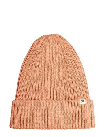 Mini Rodini Knitted Rib Fold Up Hat - Pink - 52/54