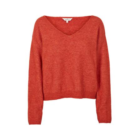 Basic Apparel Claudine V. Sweater Orange, Dame