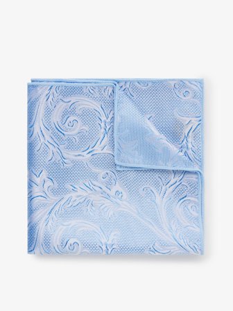 Hellblaues Paisley Einstecktuch