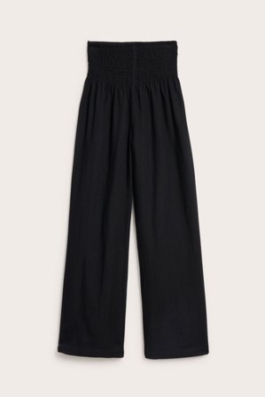 Kappahl | Pellavasekoitetta olevat leveät housut Musta XL | Musta