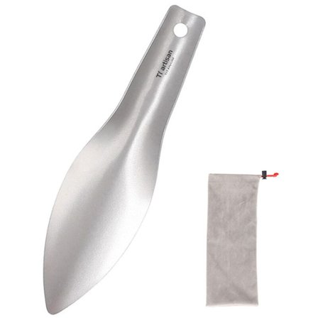 Titaaninen käsilapio retkeilyyn, vaellukseen, reppureissuun - kompakti puutarhalapio