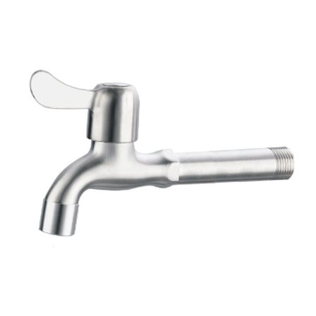 Tvättutrustningskran i tjock 304 rostfritt stål, förlängd mopp- och poolkran ([4 punkter] 304 förlängd krannätfilter, precision