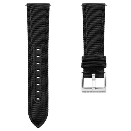 Black Nylon and Leather Quick-release Watch Strap for Men - Watch straps