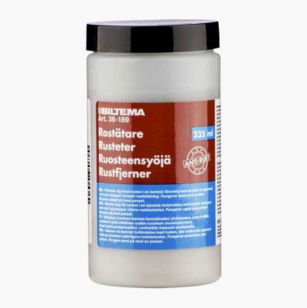 Biltema - Rusteter 235 ml - Kjemisk Rustnedbryter og Primer, Passende for Penselpåføring