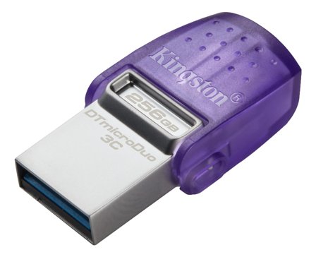 Kingston DataTraveler microDuo 3C - USB-flashstasjon - 256 GB