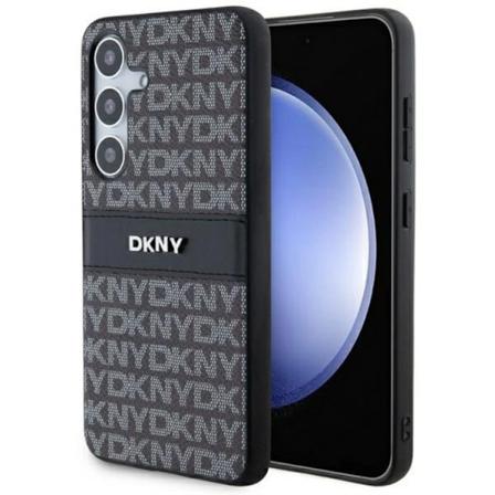 DKNY Galaxy S24 Plus Mobilskal Läder Mono Stripe & Metal Logo