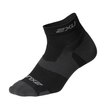 2XU Vectr Light Cush 1/4 Crew Sock Unisex workout socks Black XL