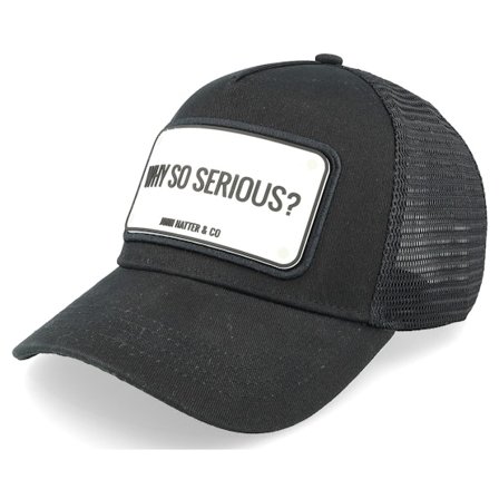 John Hatter & Co - Preto trucker Boné - Why So Serious? Black Trucker @ Hatstore