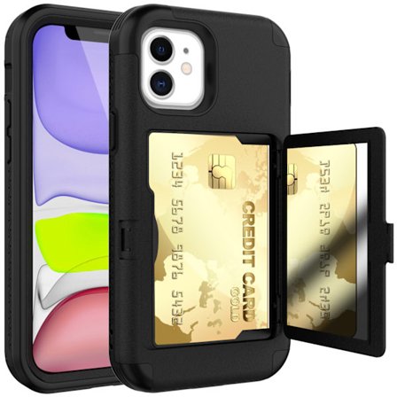QU-Kompatibel med Apple 12 hot mobiltelefon cover kort slot mobiltelefon cover med kreditkort mobiltelefon cover, kompatibel med Apple 12 Pro