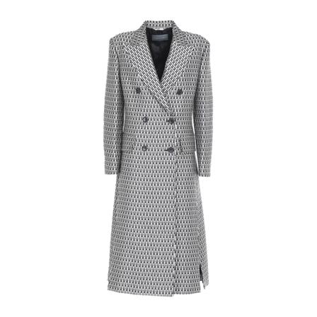 Alberta Ferretti, Double-Breasted Coats Grijs, Dames, Maat:S