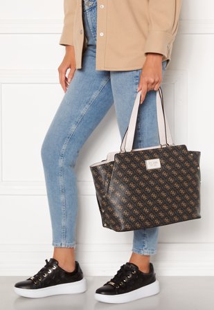 Guess Tyren Girlfriend CarryAll Brown Stone Klær