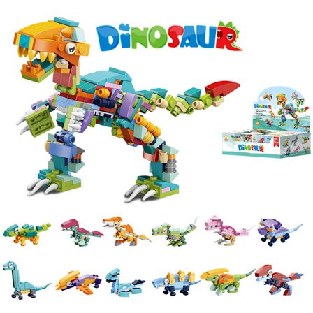 Dinosaur Byggeklosser for Gutter - Tyrannosaurus Rex 12 i 1