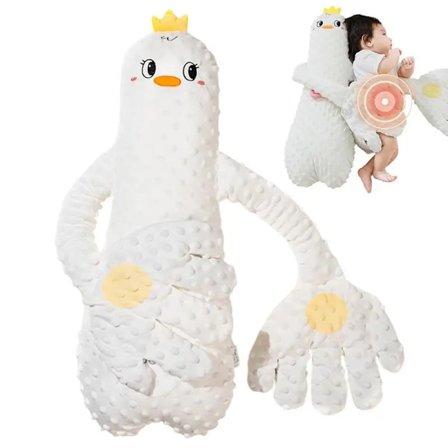 Beroligende dukke til babyer, Forebygger at babyen bliver bange, Plyslegetøj til søvn 3 justerbare tilstande (And)