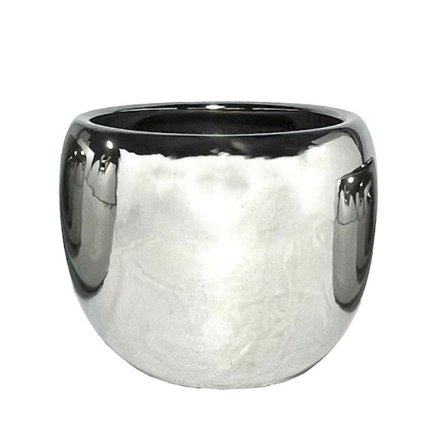Keramik Sølvvase 28x28x24cm – Moderne Indretning