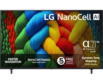 LG-75NANO80A6B-75" 4K NanoCell-TV med HDR10 Pro-Tv-46–55 tommer