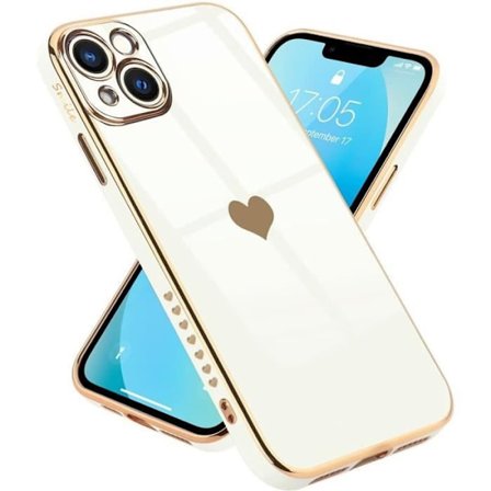 Beskyttelsesskal - PROSHOP - til iPhone 13 - Blød TPU - Luksus Stødabsorberende - Hjerte Mønster