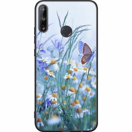 Huawei P40 Lite E Svart Skal Blommor