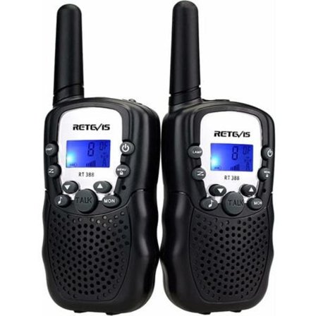 Retevis RT388 Walkie Talkie for barn, oppladbart langdistanse leketøygave for 3-12 år gamle gutter, VOX lommelykt, for camping,