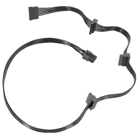 PCIe 6-nastainen 1 - 4 SATA 15-nastainen virtalähdekaapeli