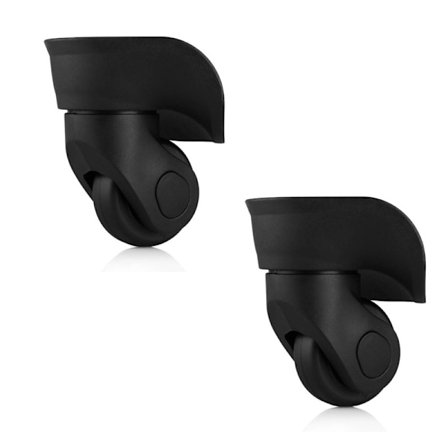 Par af universelle slidstærke erstatningshjul i gummi til kufferter