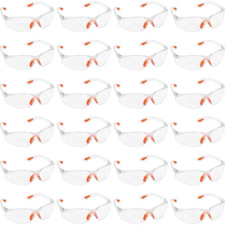 24-pakning med klare sikkerhetsbriller - Beskyttelsesbriller med plast L