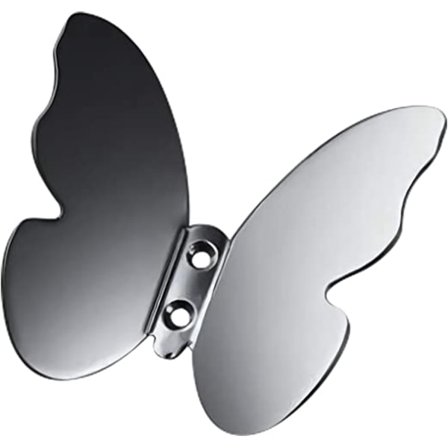 Harmaa luova rusettinaulakko seinälle ripustettava messinkinen koristeovi