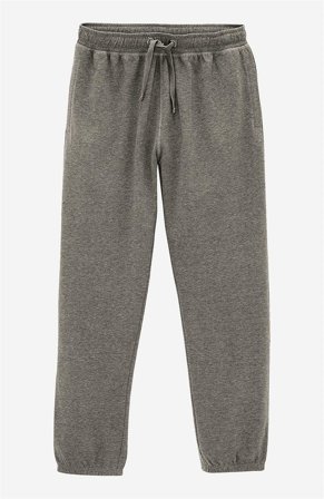 Cellbes of Sweden - Sweatshirtbukse med strikk ved benenden i gråmelert for menn i størrelse S