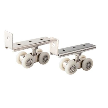 Sett med 2 hjul for skyvedør, garderobeskap, skap, vindu