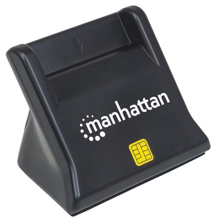Manhattan MH Desktop Upright Smart Card Reader, USB, Black, Retail Box