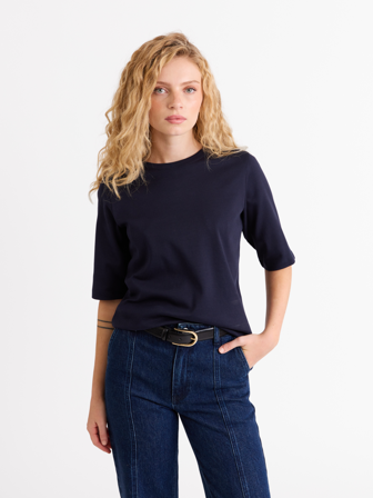 MATCH - Annie t-skjorte - Jean Paul Femme - Str. XL - Dame - Topper & T-skjorter - Blå - 100% bomull - økologisk