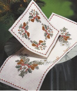 Broderikit Duk Vinter i krans