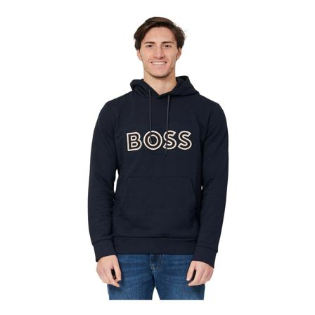 Hugo Boss Hoodies , Blauw , Heren , Maat: L