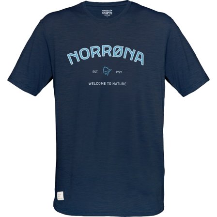 Norrøna Men's Svalbard Wool T- Shirt Men short-sleeved sweaters Blue M