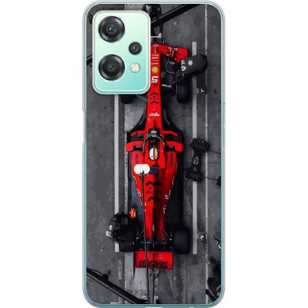 Yhteensopiva Puhelinkuori OnePlus Nord CE 2 Lite 5G Formula 1 -auto ylhäältäpäin punainen F1-kilpa-auto pysähdyskuvitukseen täydellinen moottori