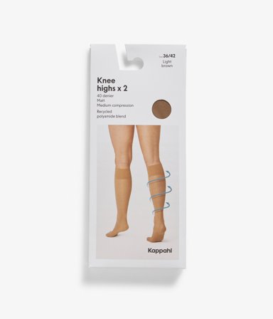 Kappahl | Kompressionsstrumpor Ljusbrun 36/42 | Ljusbrun
