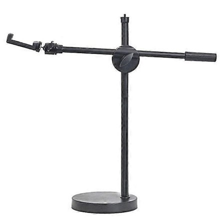 Høydejusterbart stativ med ringlys - skrivebordsstativ med mobiltelefonholder - kantilever