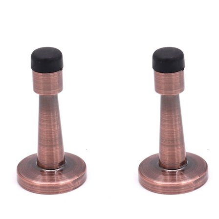 Fortykket dørstopper vægmonteret med gummipuffer rustfrit stål