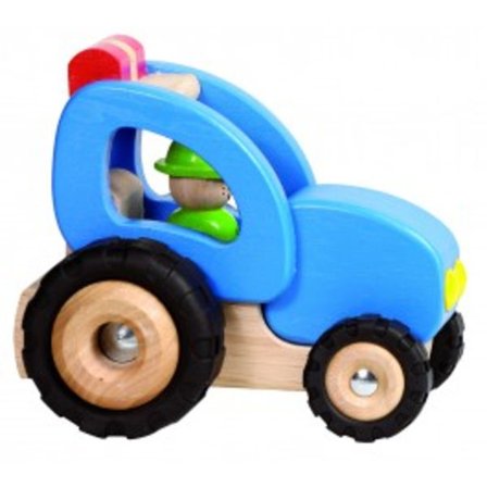 Traktor i trä från Goki