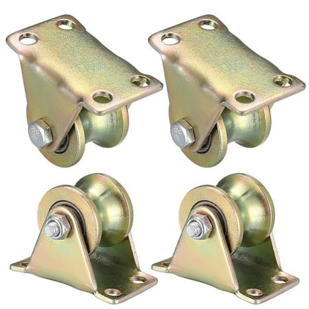 4 stk. V-rille løftehjulssæt, V-rille løbehjul, løftehjul, rille