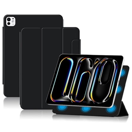 iPad Pro 11 2025/2024 2in1 Magnetiskt Fodral Svart
