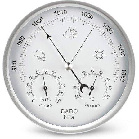 Værstasjon Analogt Dial Barometer Med Termometer